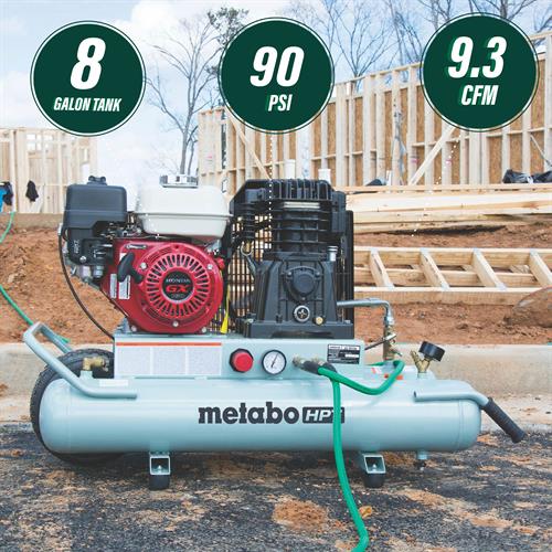 Compresor de aire a gas Metabo 5.5HP Tanque de 8 galones Compresor de aire a gas Metabo 5.5HP Tanque de 8 galones